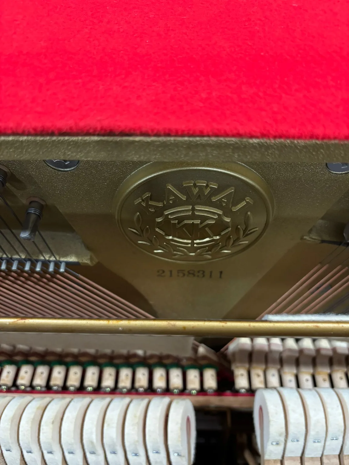 Full polished ebony cabinet view of Kawai BS-1N upright piano