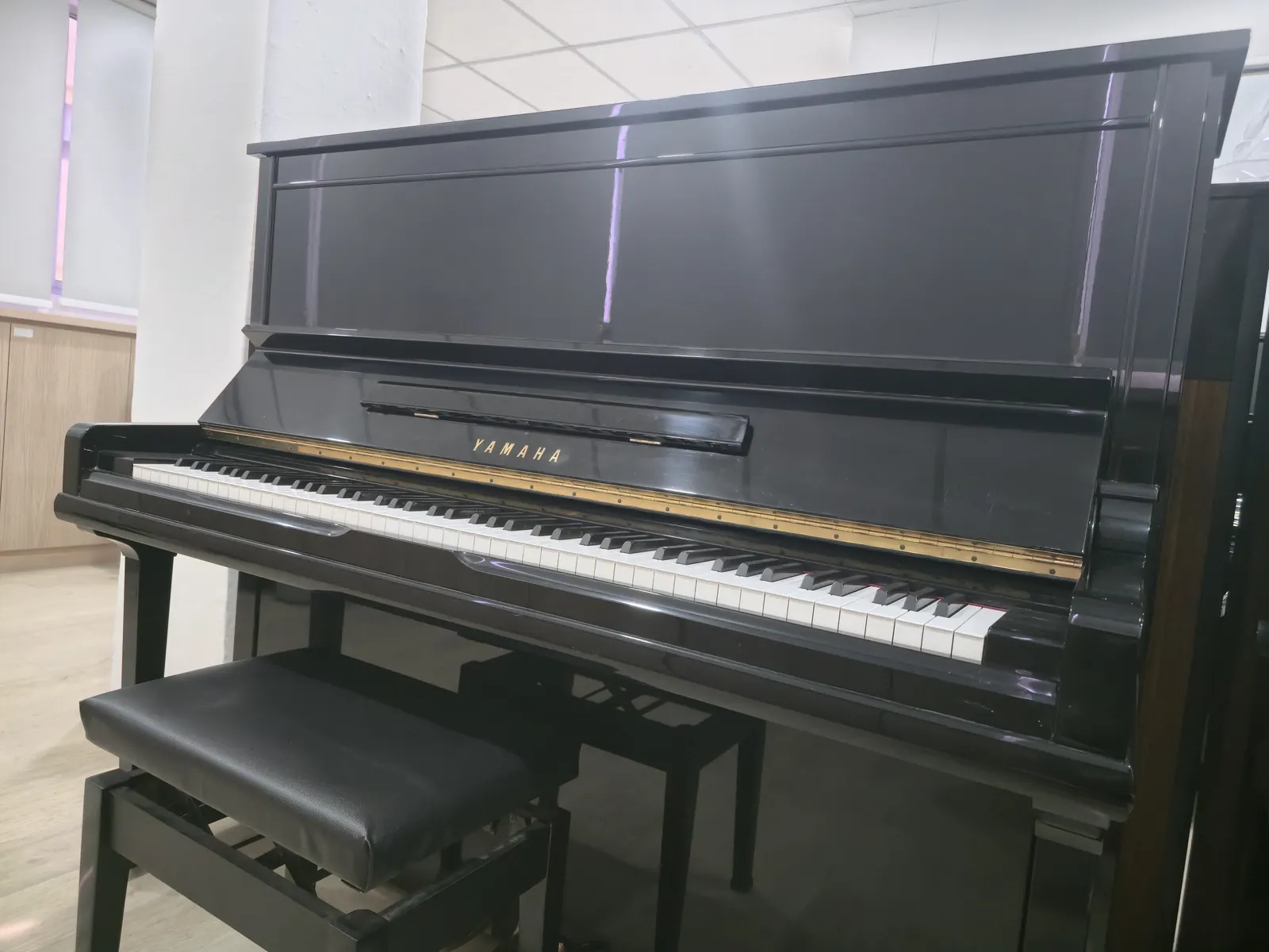 Yamaha U30A upright piano in polished ebony at Zadok Music Shoppe Singapore