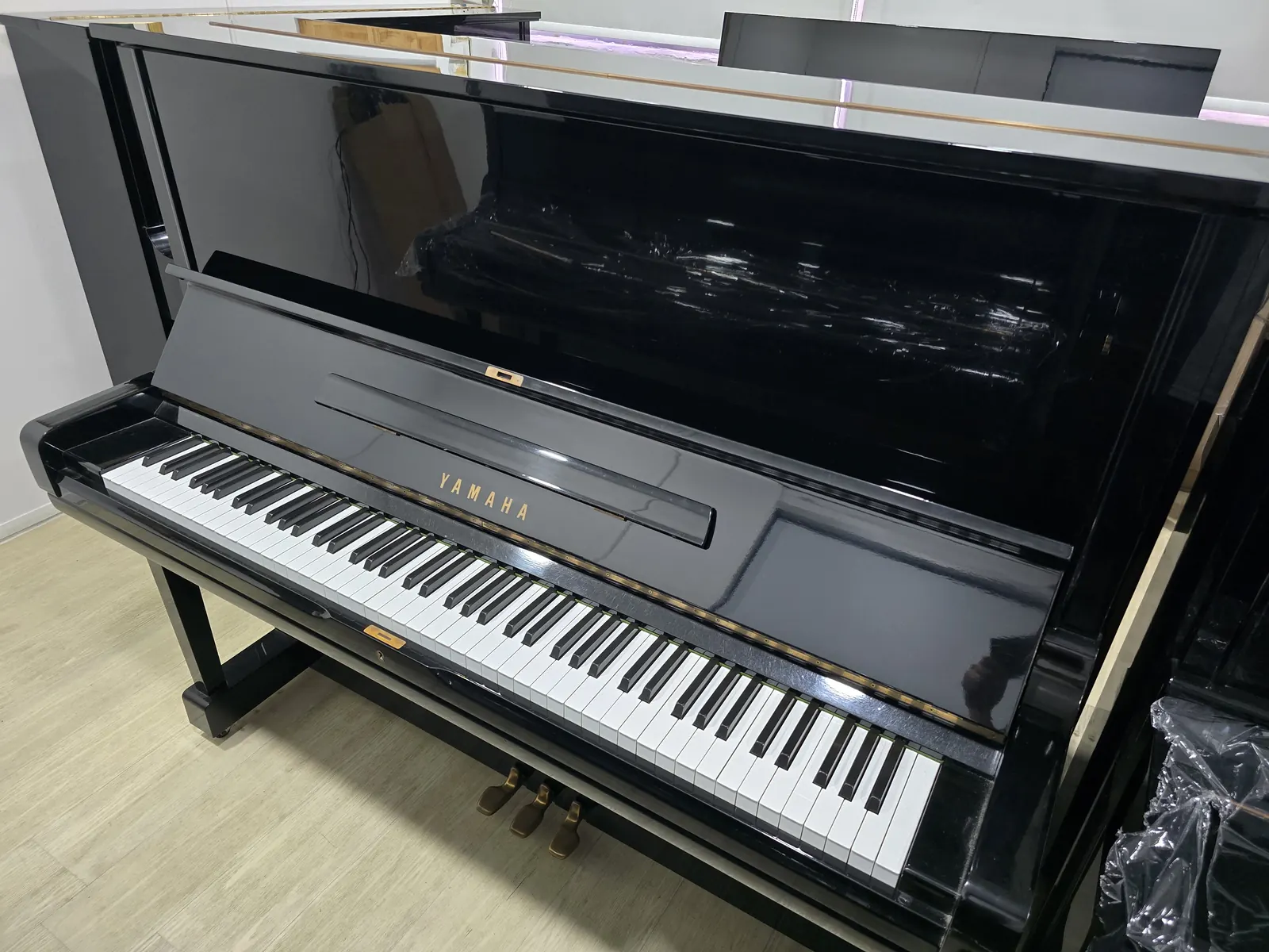 Yamaha U3H upright piano in polished ebony at Zadok Music Shoppe Singapore