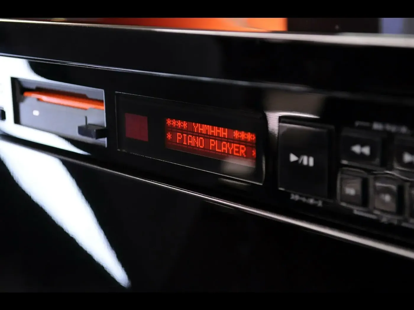Yamaha MX100 MR Disklavier cabinet and keyboard detail